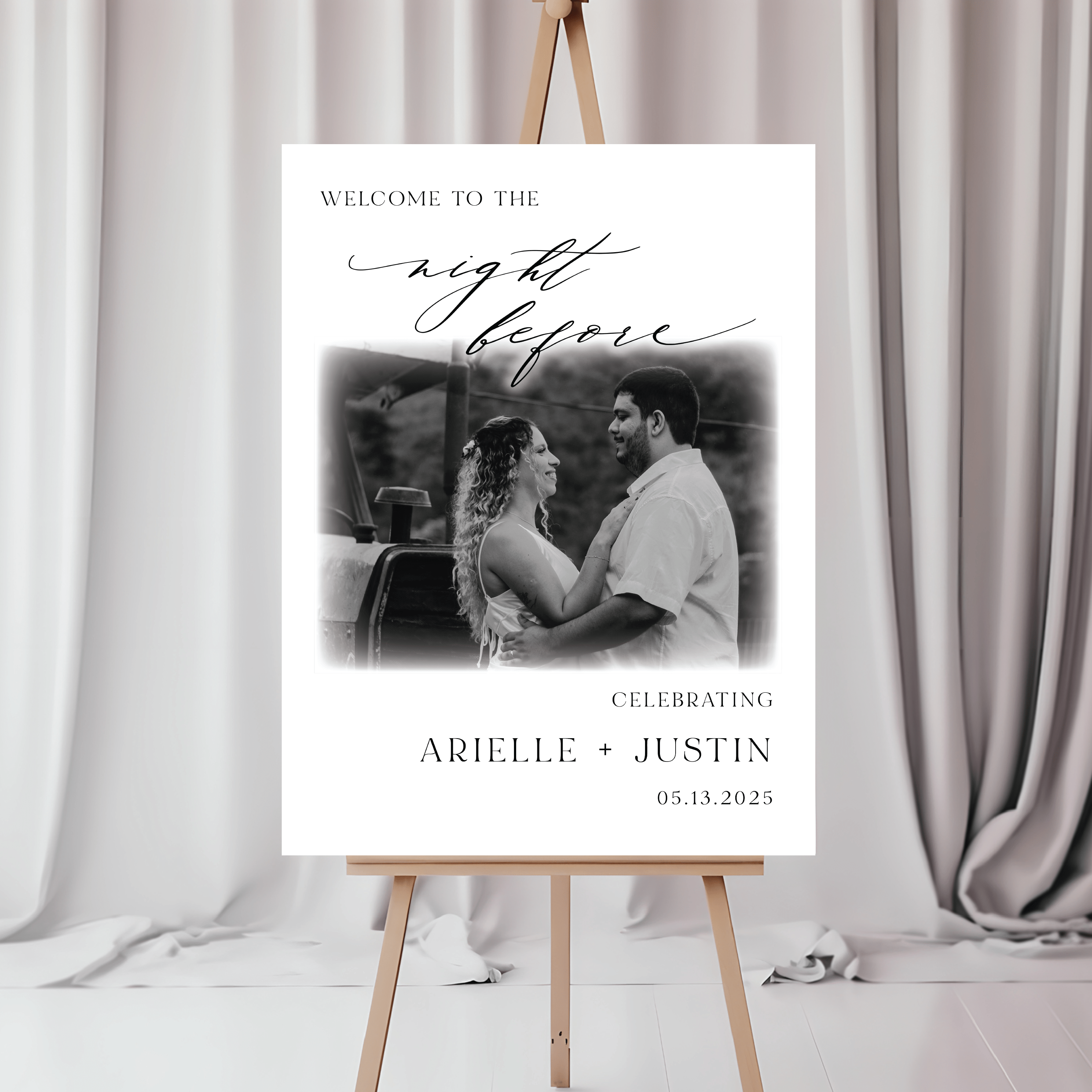 The Night Before Photo Welcome Sign - Welcome Sign