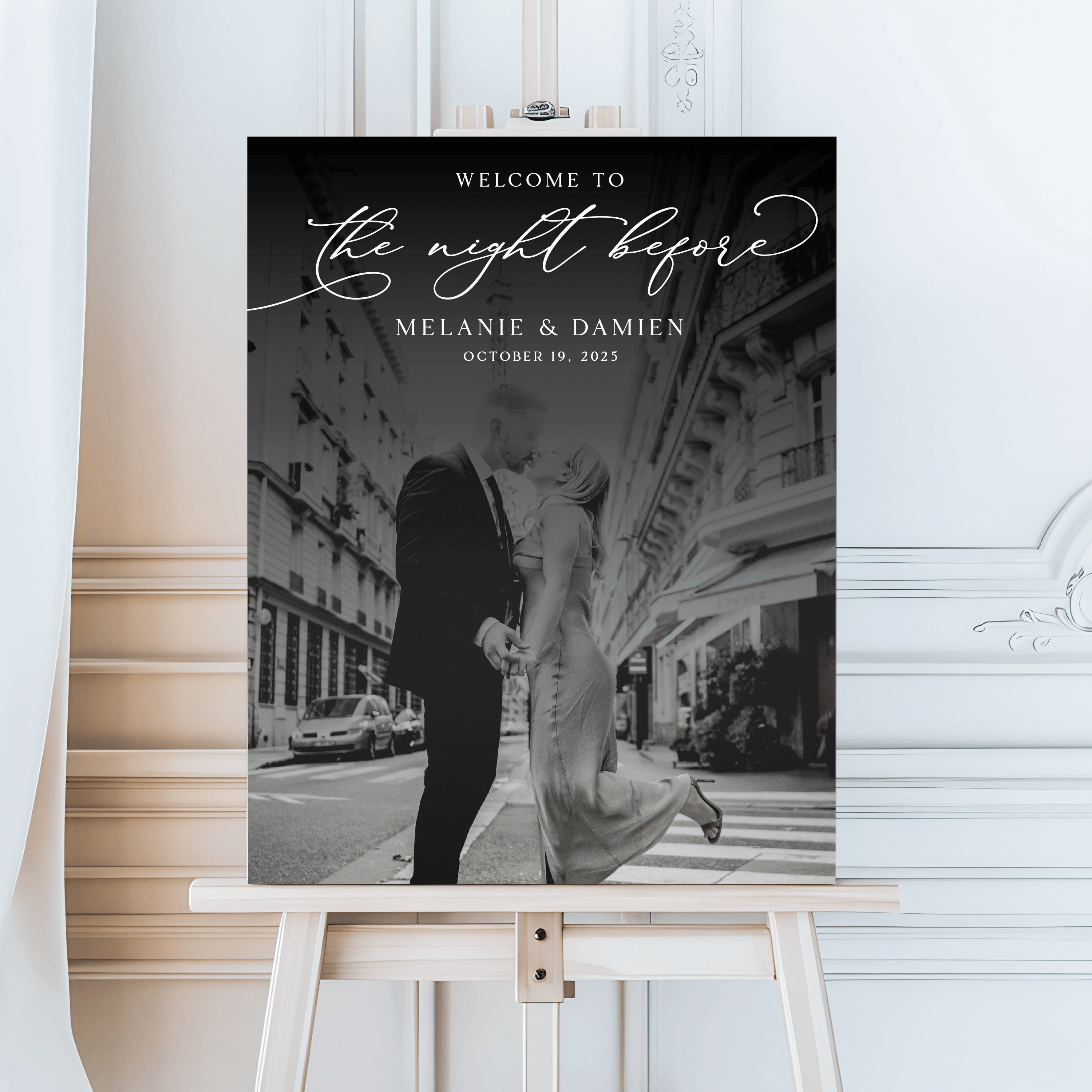 The Night Before Photo Welcome Sign - Welcome Sign