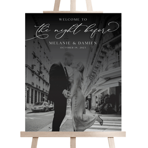 The Night Before Photo Welcome Sign