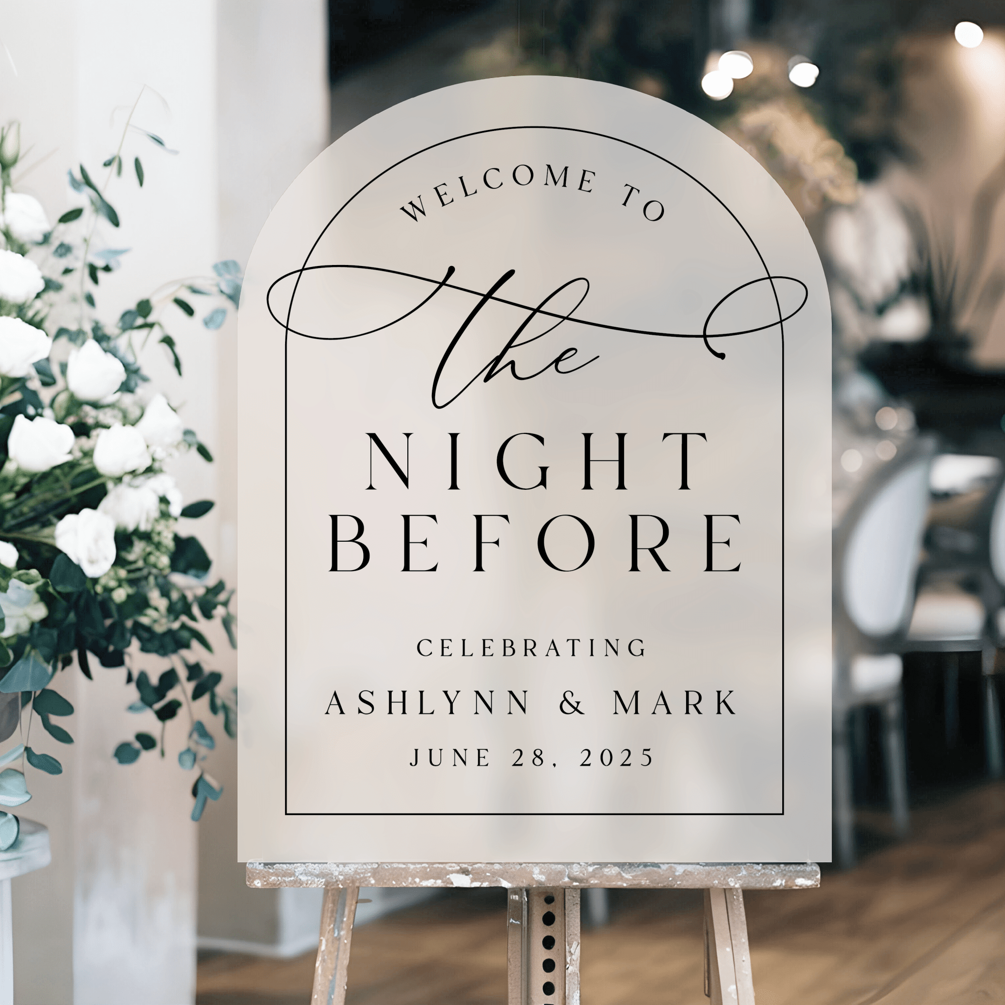 The Night Before Personalized Rehearsal Sign - Welcome Sign