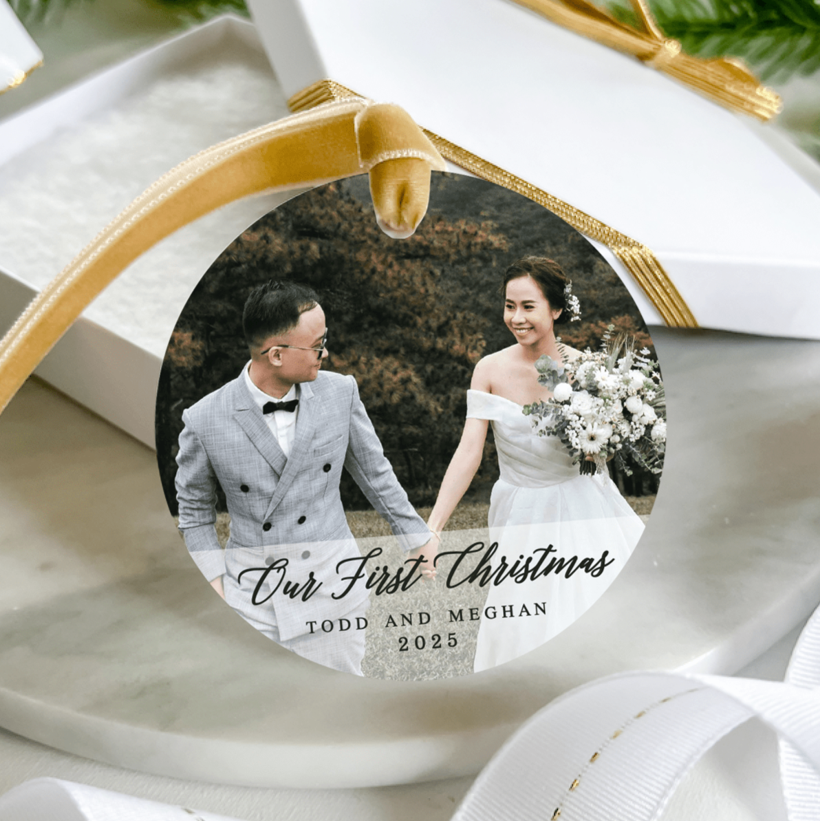 Our First Christmas Photo Ornament - Ornament - Acrylic