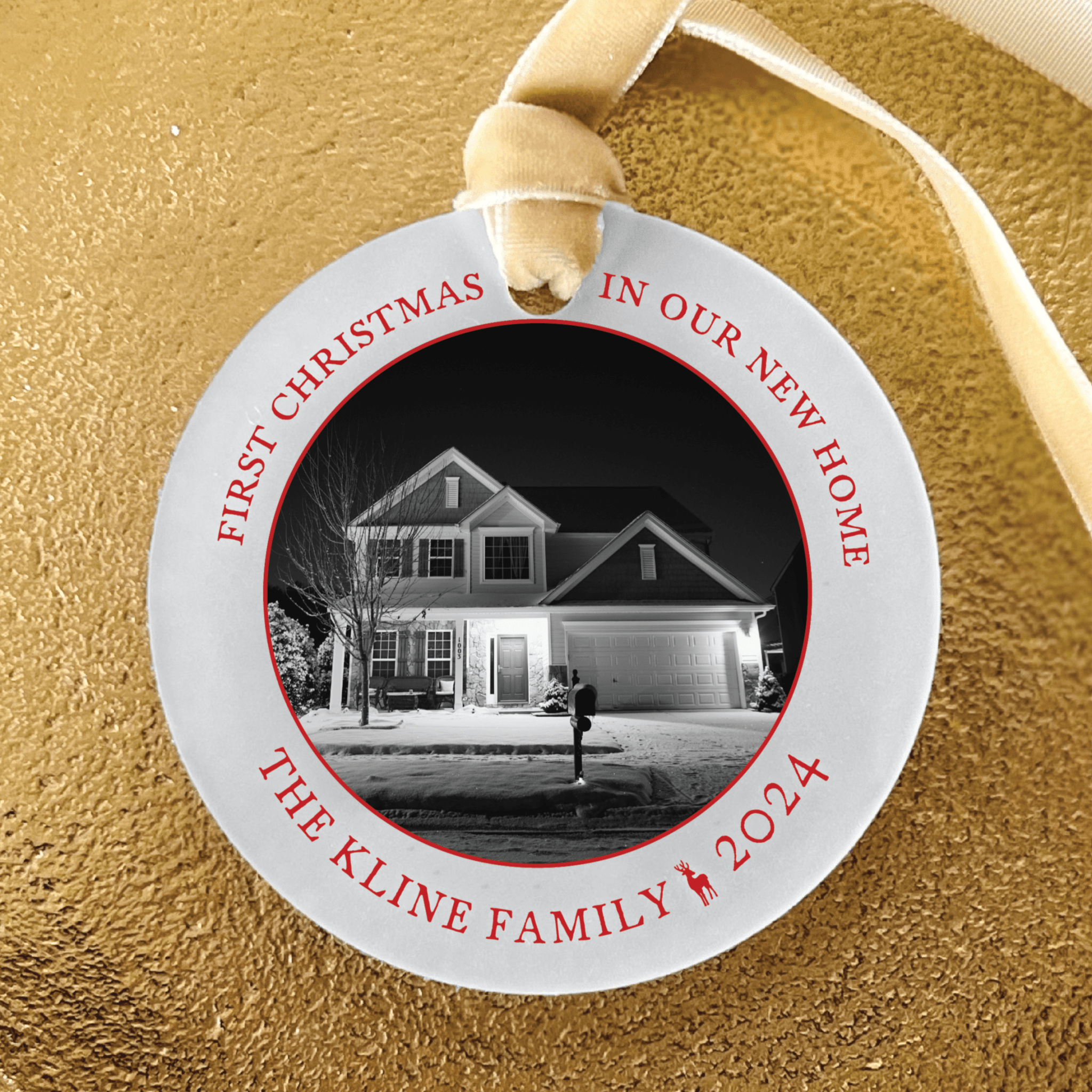 First Christmas in our New Home Photo Ornament - Ornament - Acrylic