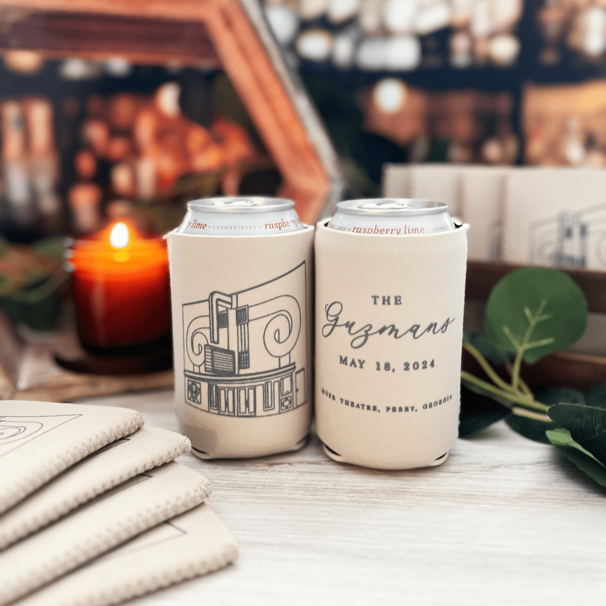 Custom Illustrated Venue Can Coolers - Can Cooler - Venue