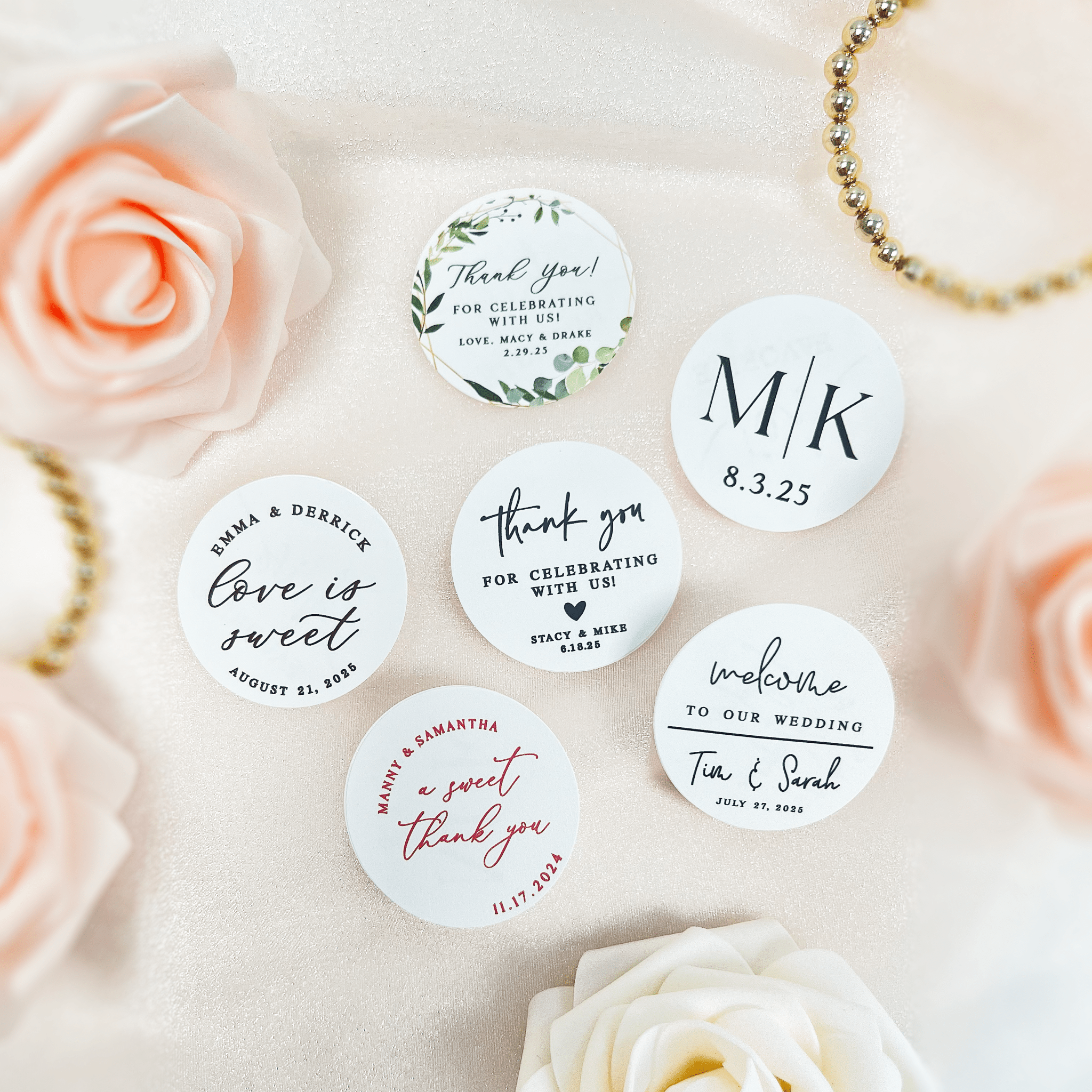Custom Wedding Stickers -