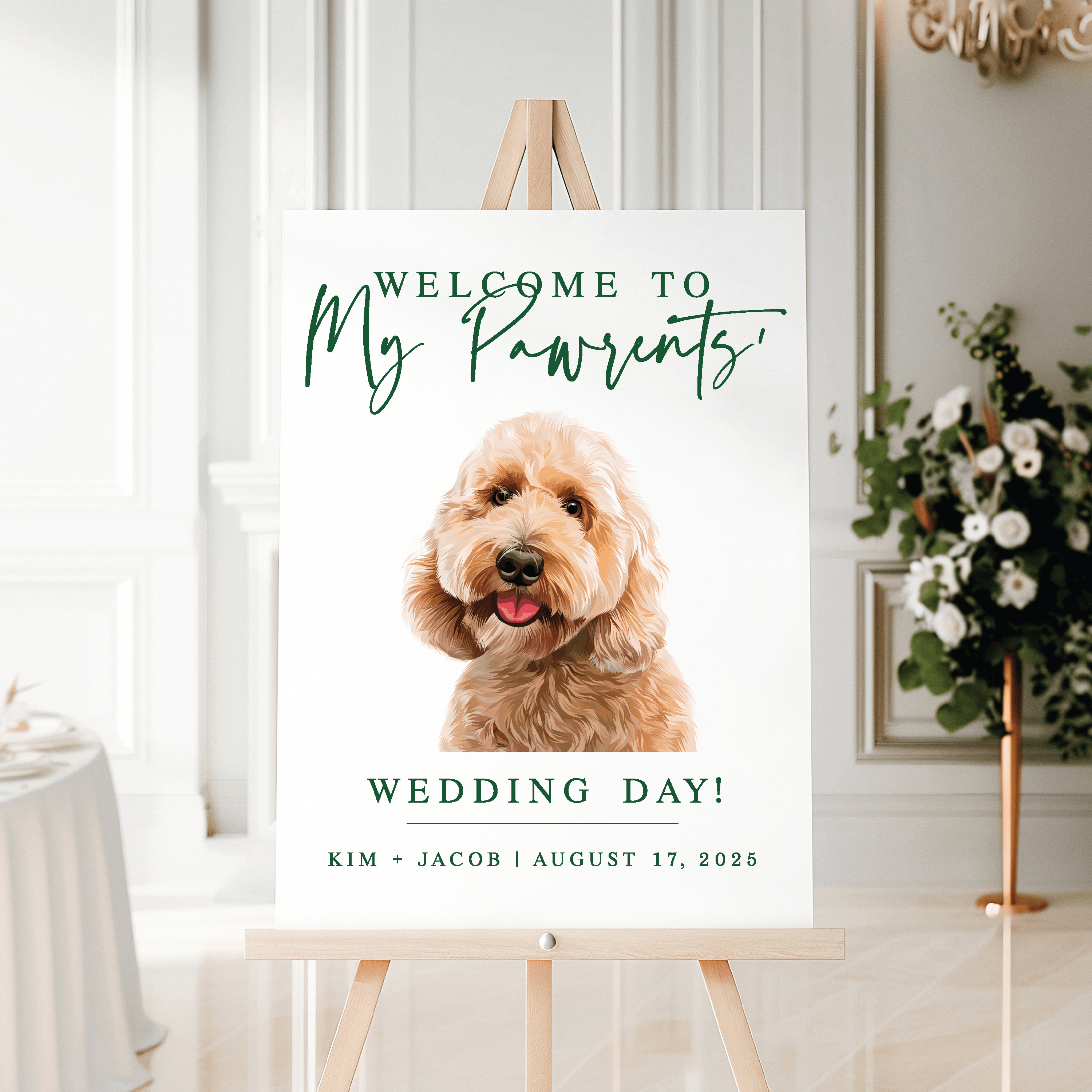 Pet Parents Ceremony Sign - Portrait