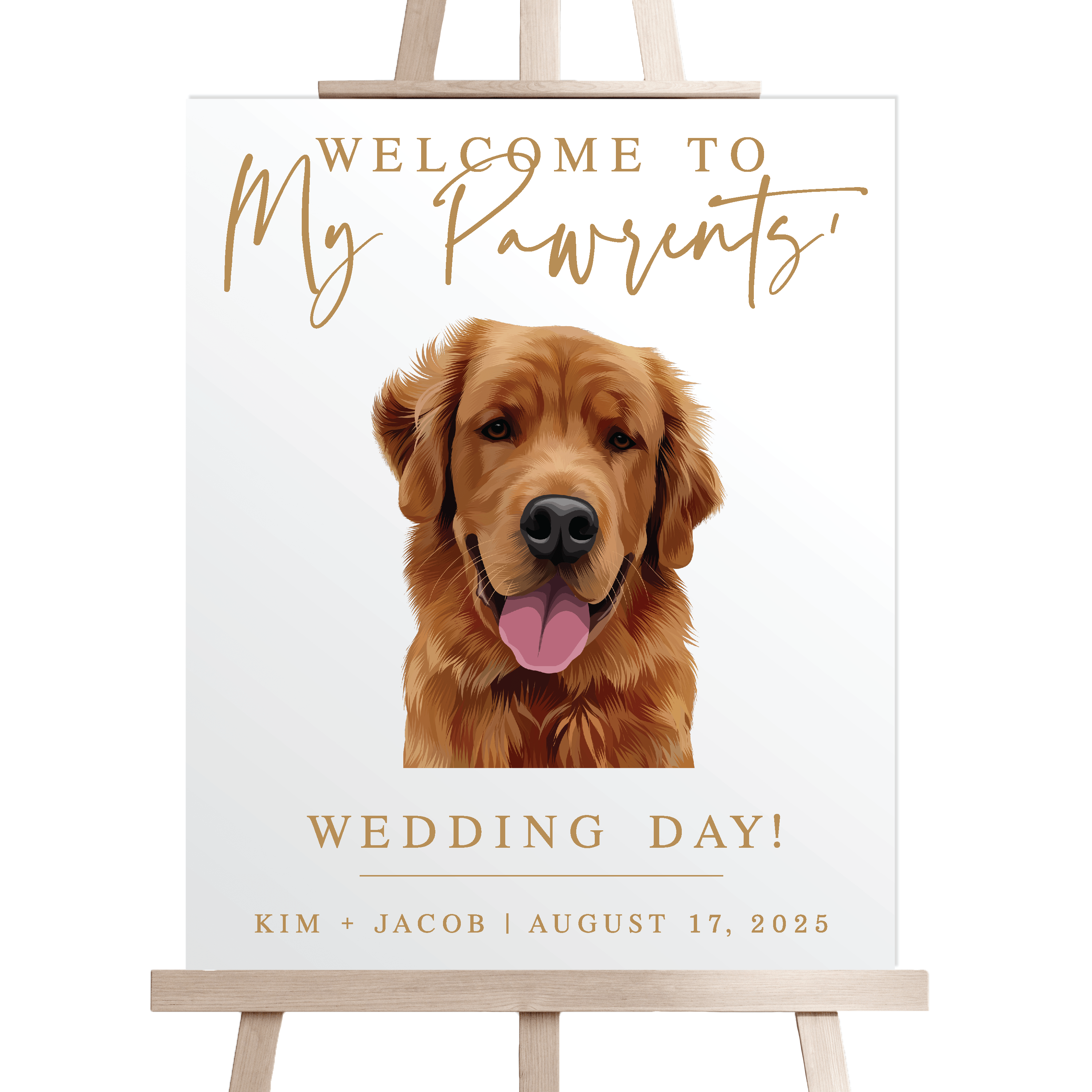 Pet Parents Ceremony Sign - Portrait