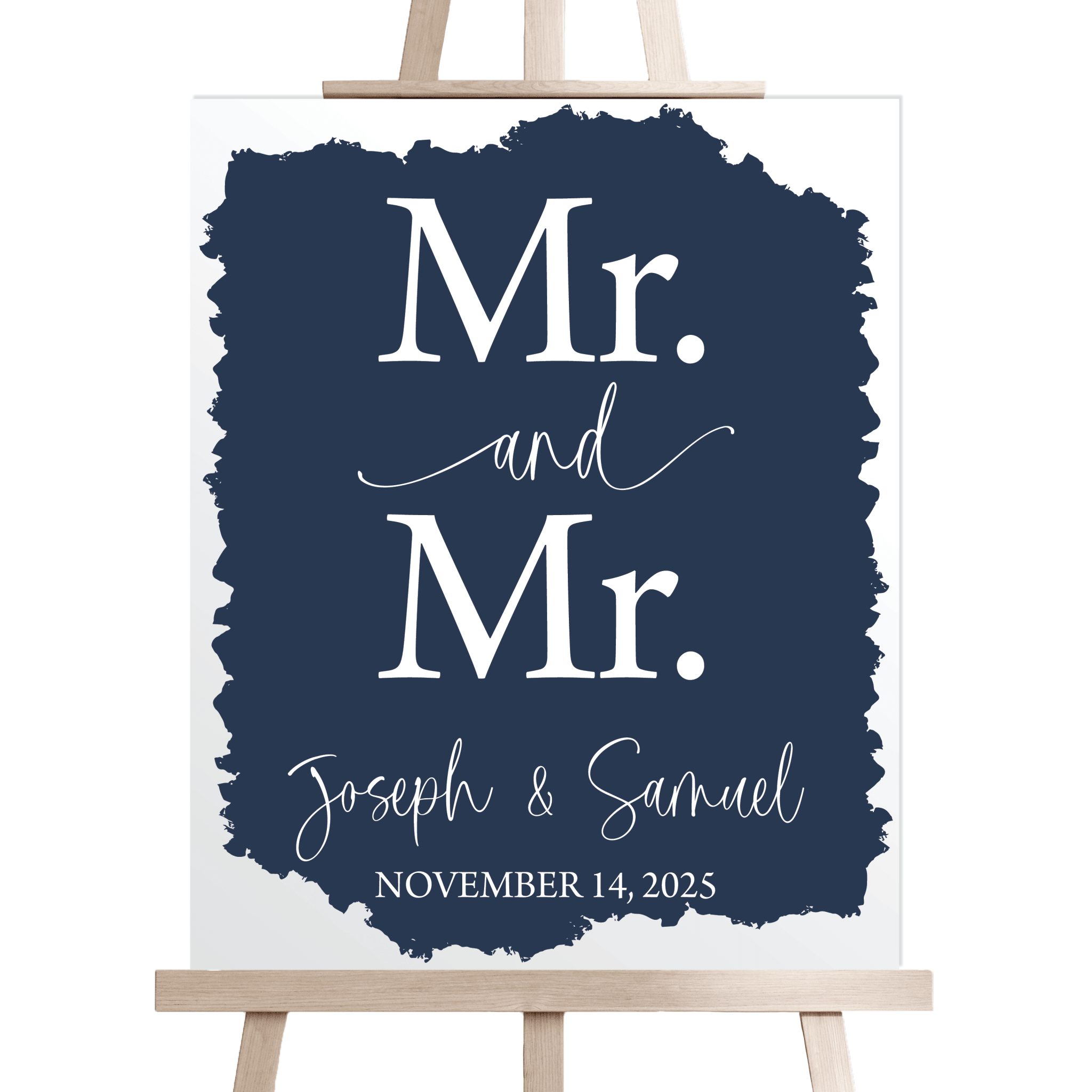 Brush Effect LGBTQ Wedding Welcome Sign - Welcome Sign