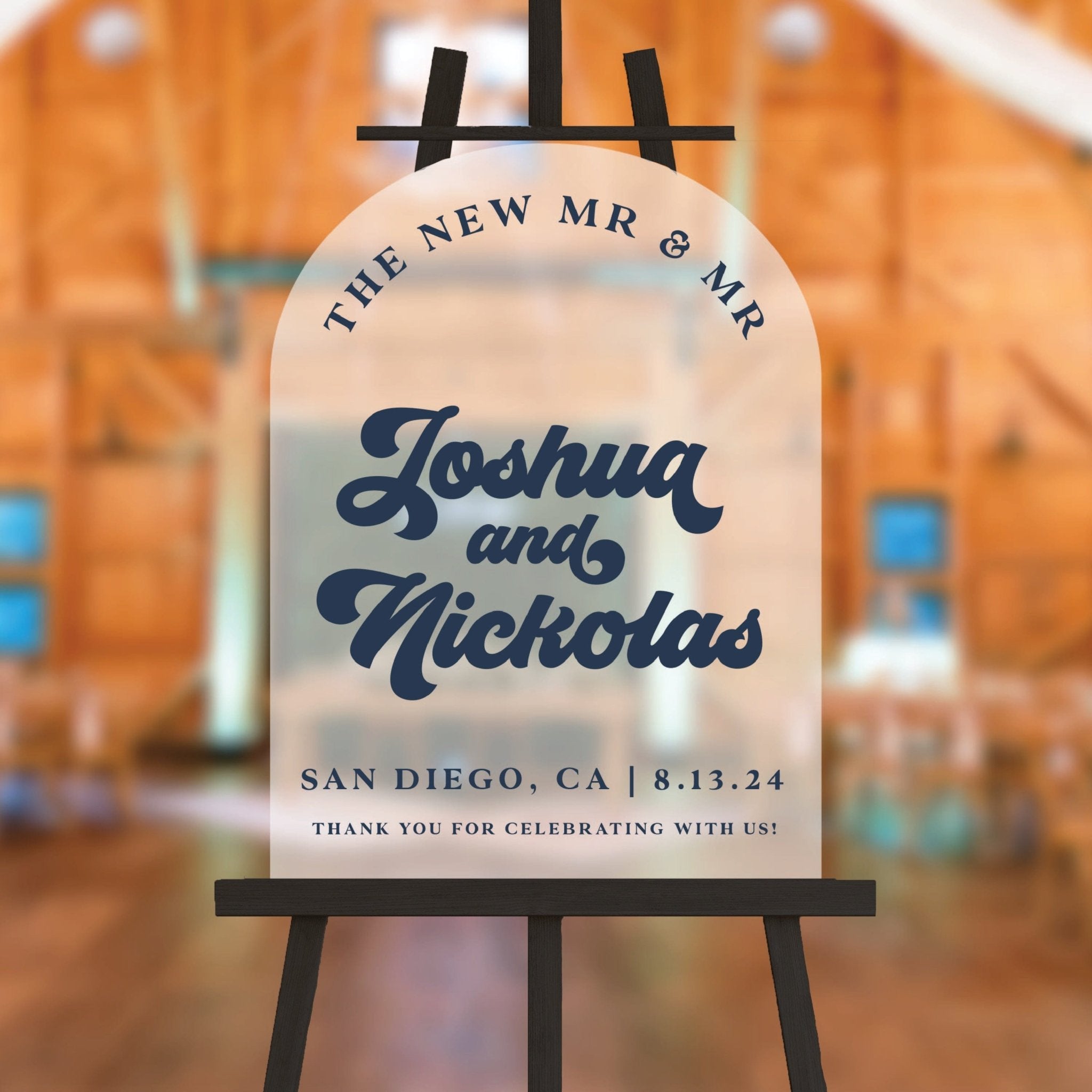 The New Mrs & Mrs LGBTQ Wedding Welcome Sign - Welcome Sign