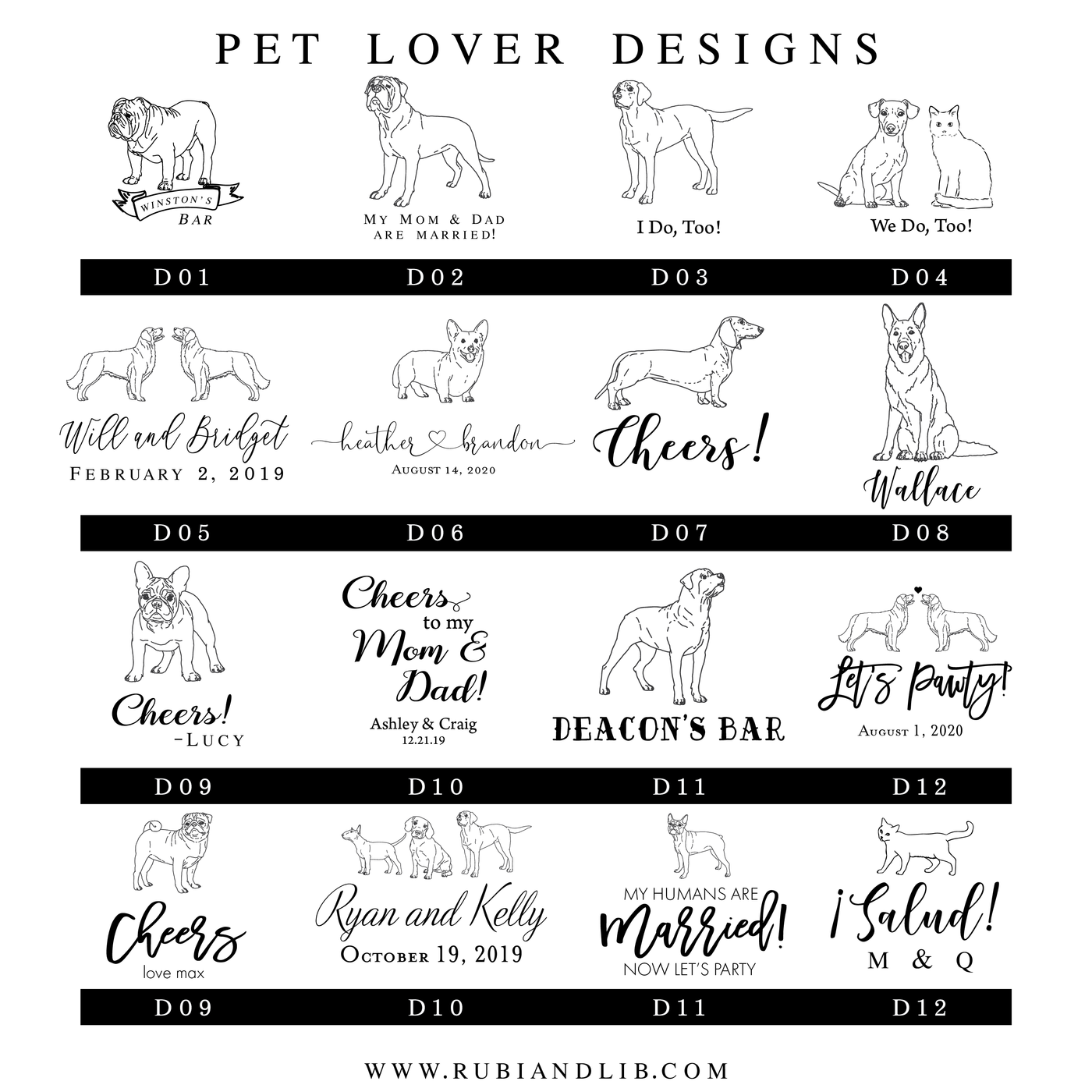 Personalized Dog Wedding Napkins