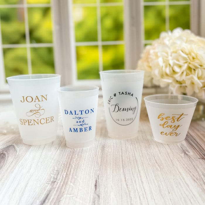 Personalized Wedding Frosted Plastic Cups - Cup - Frosted