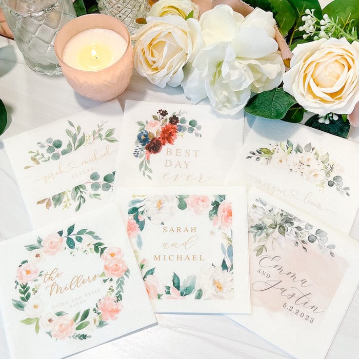 Wedding Full Color Napkins - Napkins - Full Color