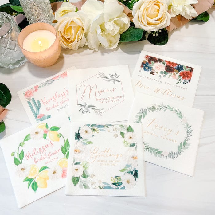 Bridal Shower Full Color Napkins - Napkins - Full Color