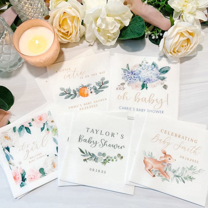 Baby Shower Full Color Napkins - Napkins - Full Color