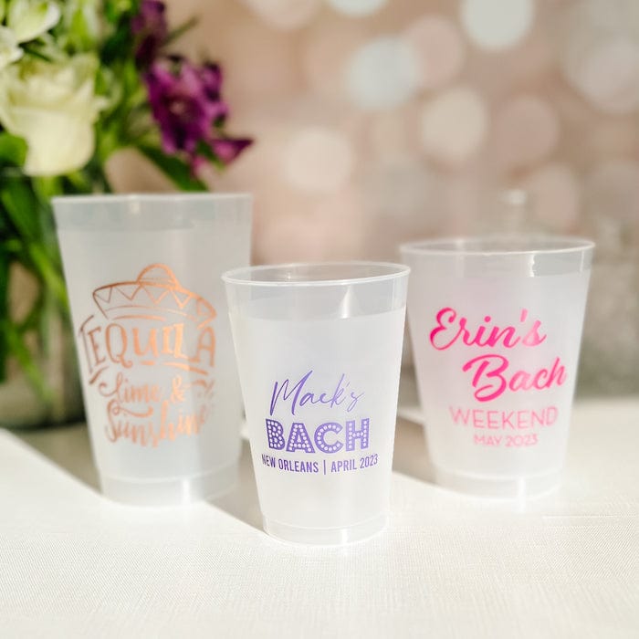 Personalized Bachelorette Frosted Plastic Cups - Cup - Frosted