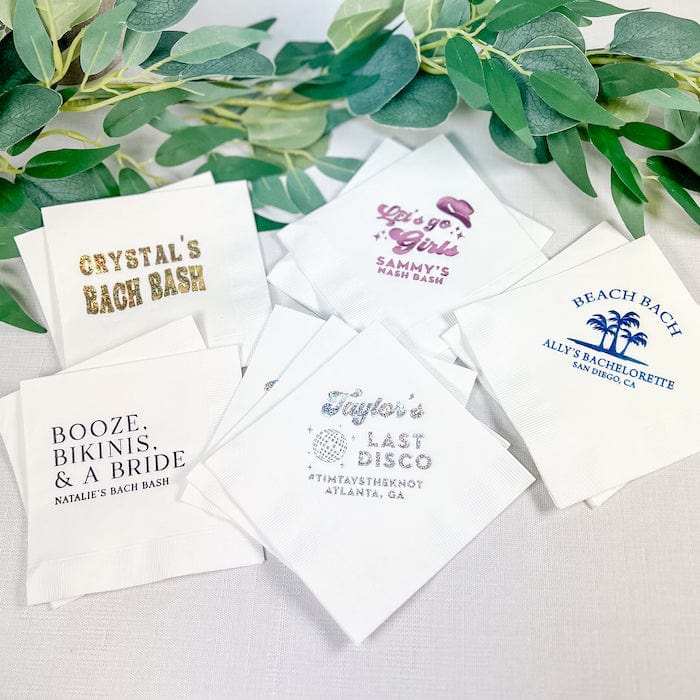 Bachelorette Party Napkins - Napkins - Foil Stamped