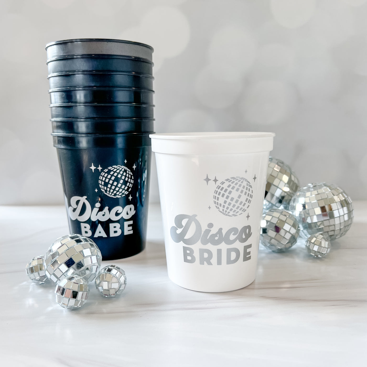 Disco Bride Bachelorette Cups