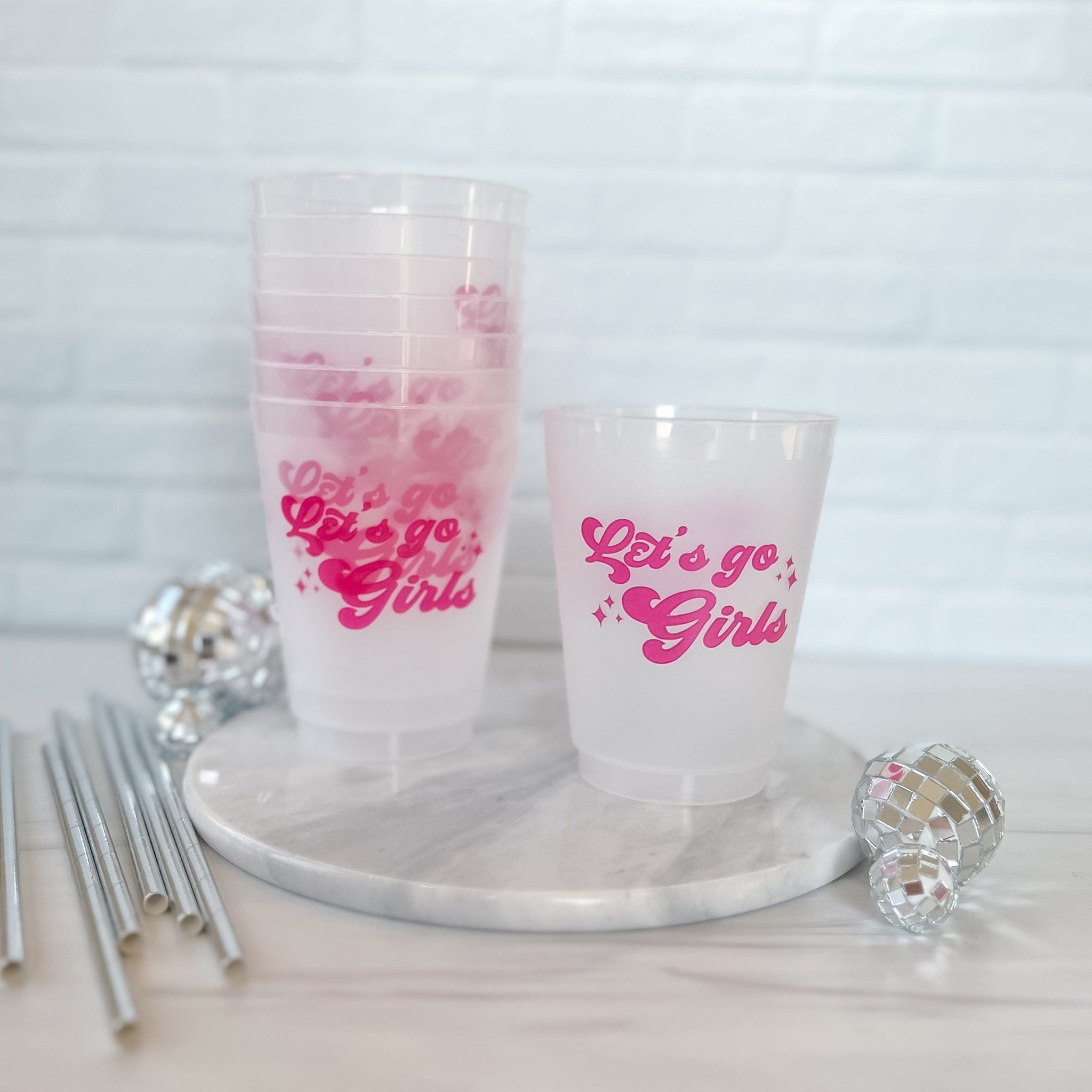 Let's Go Girls Plastic Cups - Quick Ship