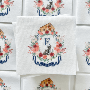 Wedding Crest Full Color Napkins