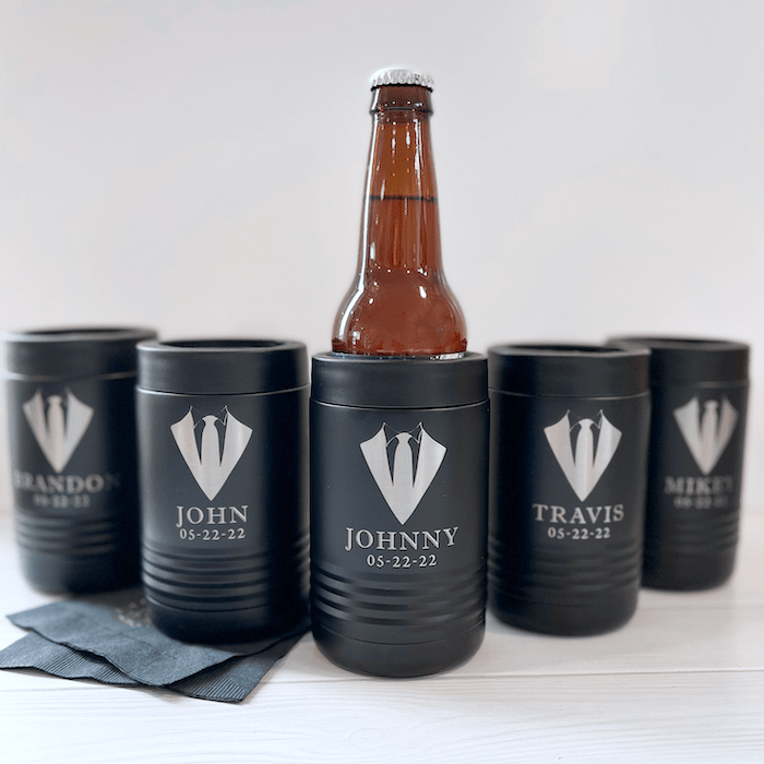 Groomsman Metal Can Cooler - Can Cooler - Metal