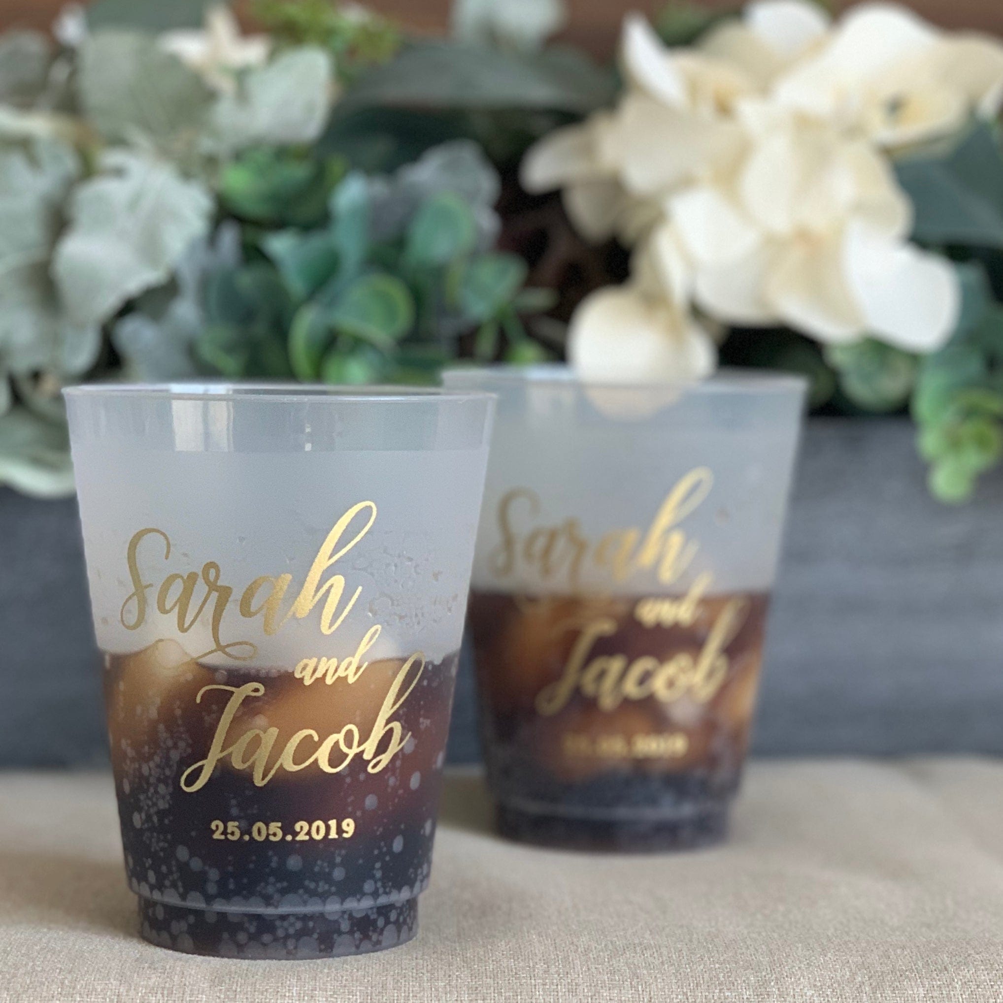 Personalized Wedding Frosted Plastic Cups - Cup - Frosted