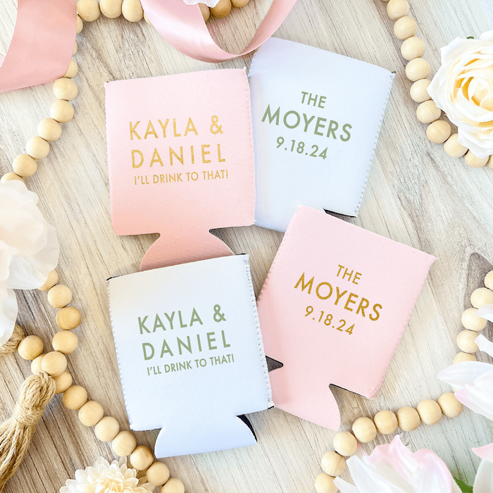 Retro Wedding Can Cooler - Can Cooler