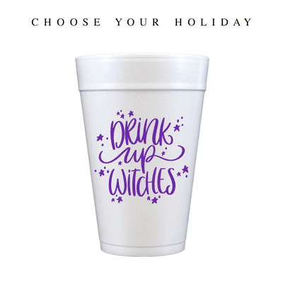 Holiday Personalized Foam Cups