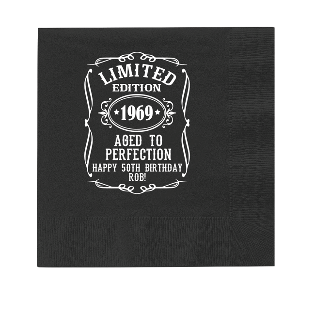 Birthday Personalized Napkins - Napkins - Foil Stamped