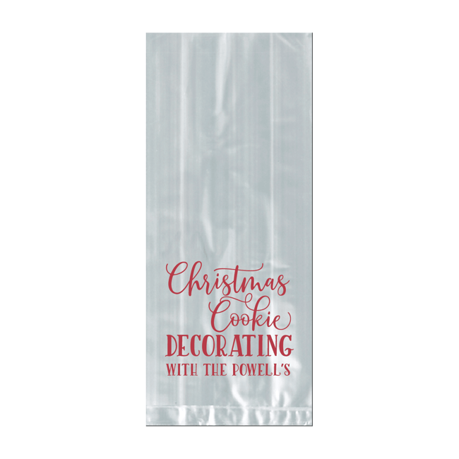 Christmas Gingerbread Personalized Goodie/Cellophane Bags - Favor Bags