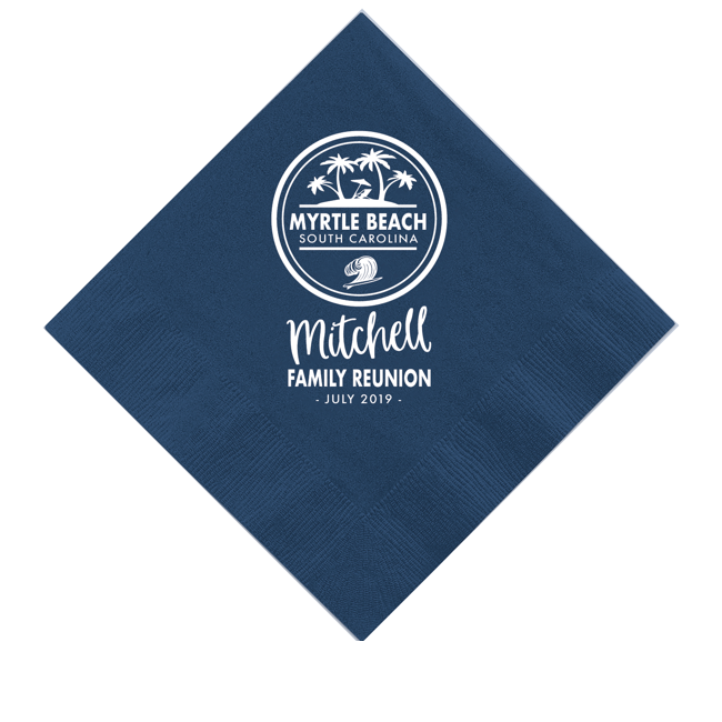 Family Reunion Personalized Napkins - Napkins - Foil Stamped