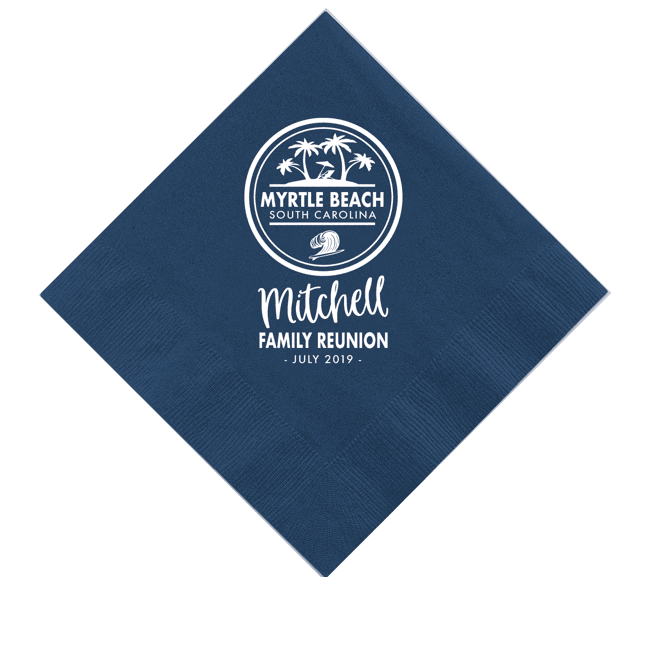 Family Reunion Personalized Napkins - Napkins - Foil Stamped