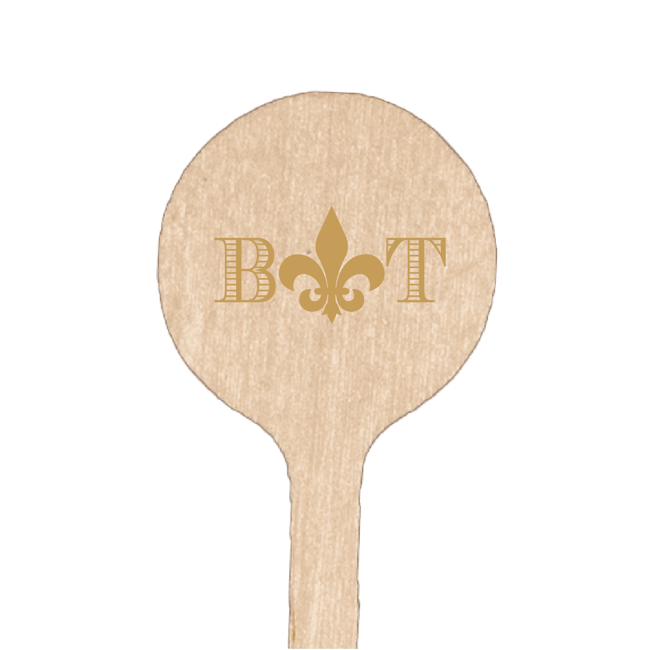 Fleur De Lis Monogram Drink Stir Stick - Drink Stir Stick