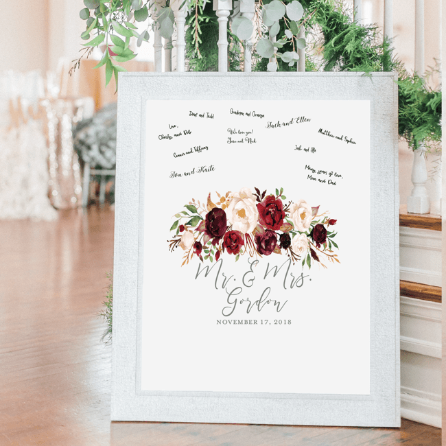 Guestbook Print Sign - Sign
