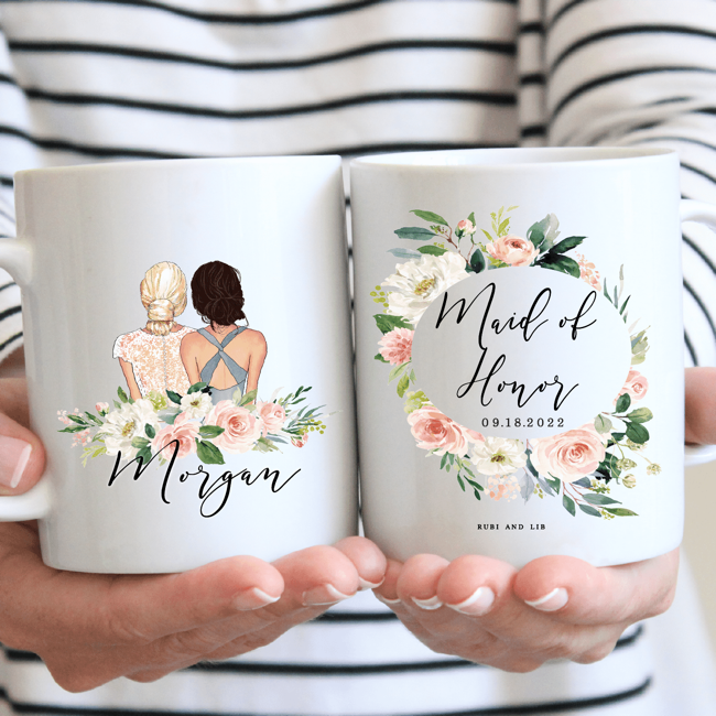 Bridal Party Engraved Travel Mugs