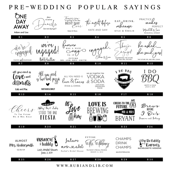 Pre-Wedding Event Napkins - Napkins - Foil Stamped