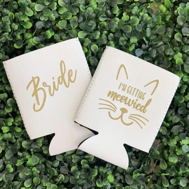 Ready to Ship Bride Can Cooler - Last Meow Bride - Quick Ship