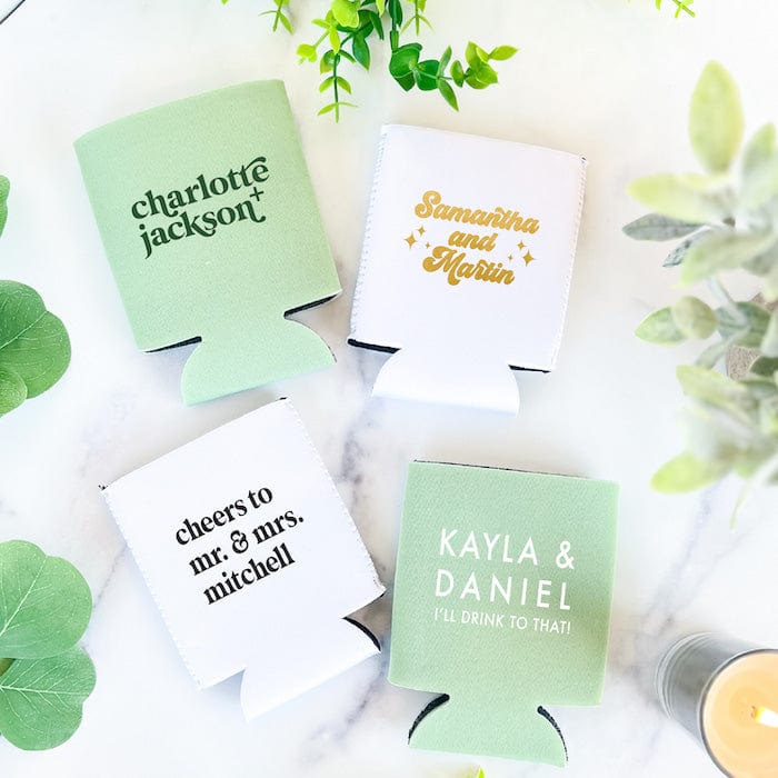 Retro Wedding Can Cooler - Can Cooler