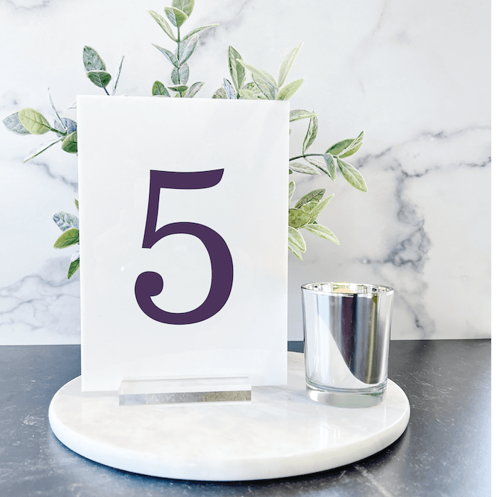 Acrylic Table Numbers for Wedding - Table Numbers
