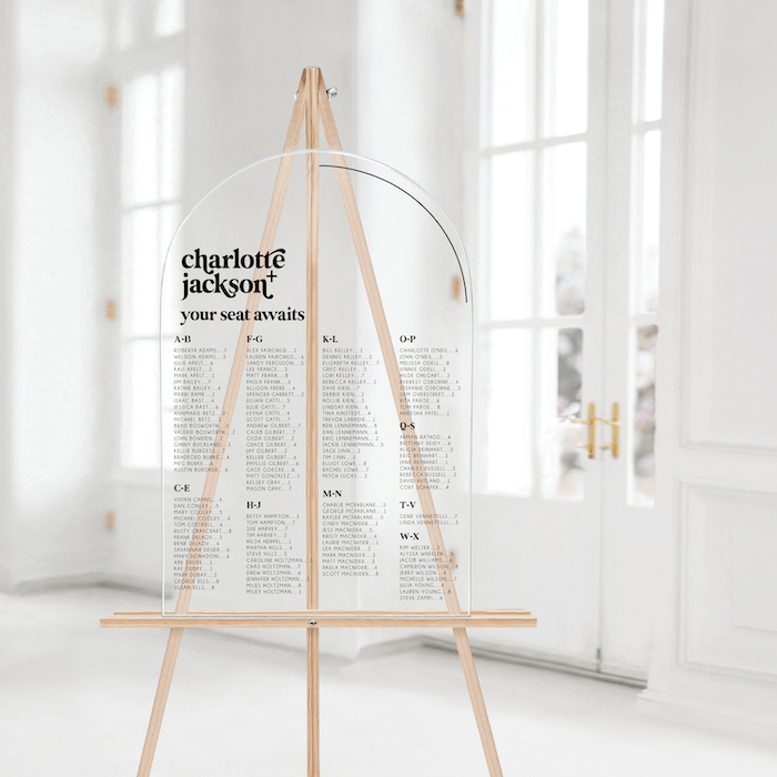 Your Seat Awaits Wedding Seating Chart - Welcome Sign
