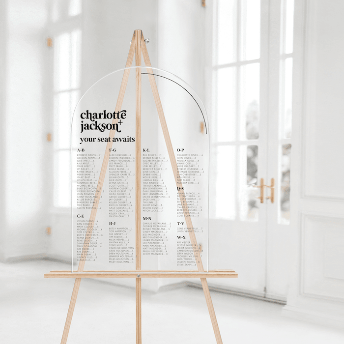 Your Seat Awaits Wedding Seating Chart - Welcome Sign