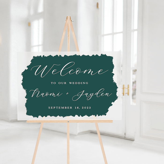 Colored Back Wedding Welcome Sign - Welcome Sign