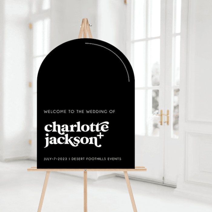 Modern Welcome Wedding Sign - Welcome Sign