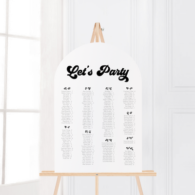 Let's Party Wedding Seating Chart