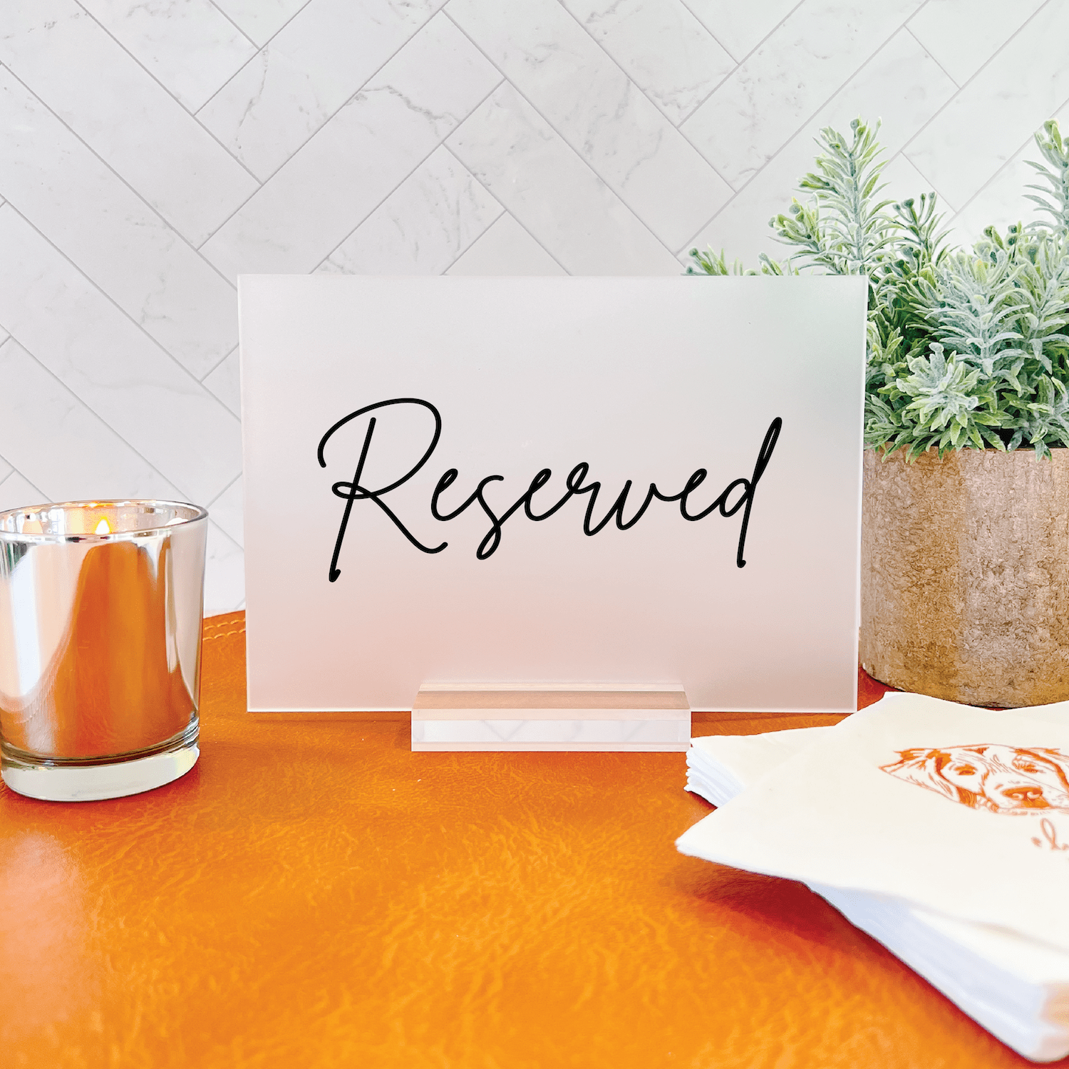 Acrylic Reserved Wedding Sign Rubi And Lib Design Studio acrylic-reserved-wedding-sign-rubi-and-lib-design-studio
