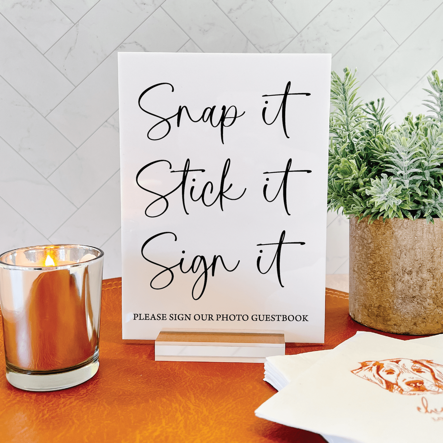 Photo Guestbook Wedding Sign - Table Signs