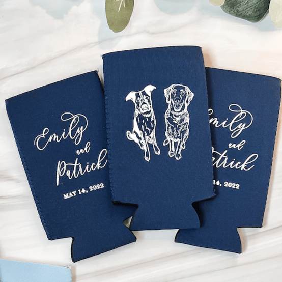 Custom Illustrated Pet Slim Can Holder - Can Cooler - Slim - Pet