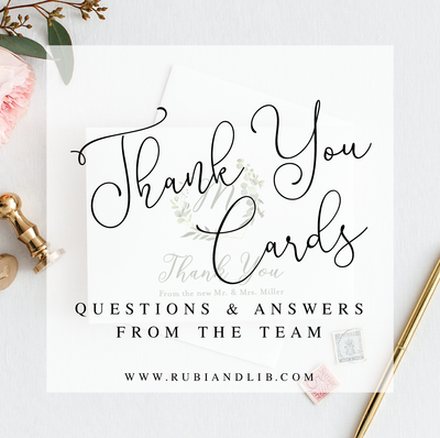 Your Wedding Thank You Card Questions Answered