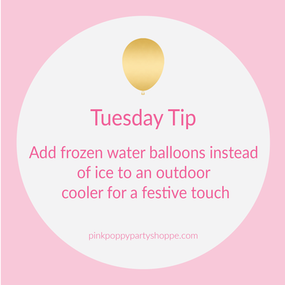 {Party Tip}  Frozen Water Balloons Keep Drinks Cool