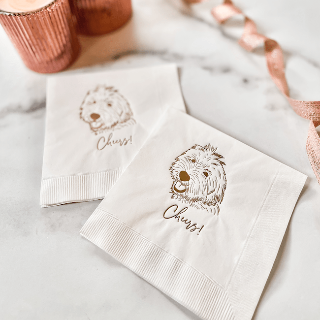 Foil Stamped Napkins