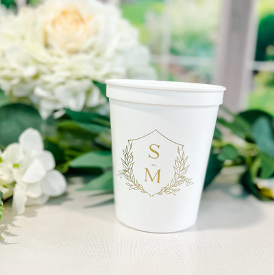 Monogram Wedding Cups