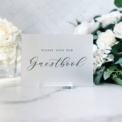 Acrylic Wedding Table Signs | Rubi and Lib Design Studio